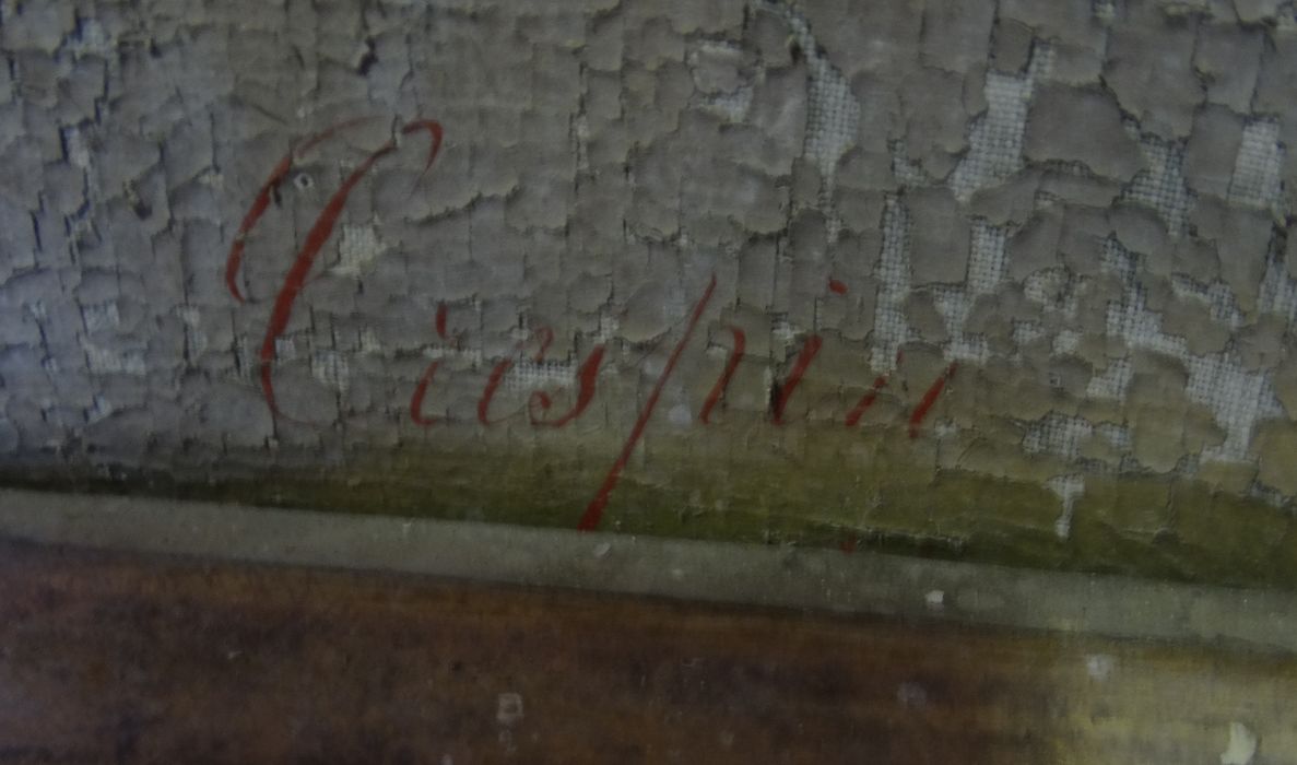 tableau : Vierge de l’Immaculée Conception, détail de la signature