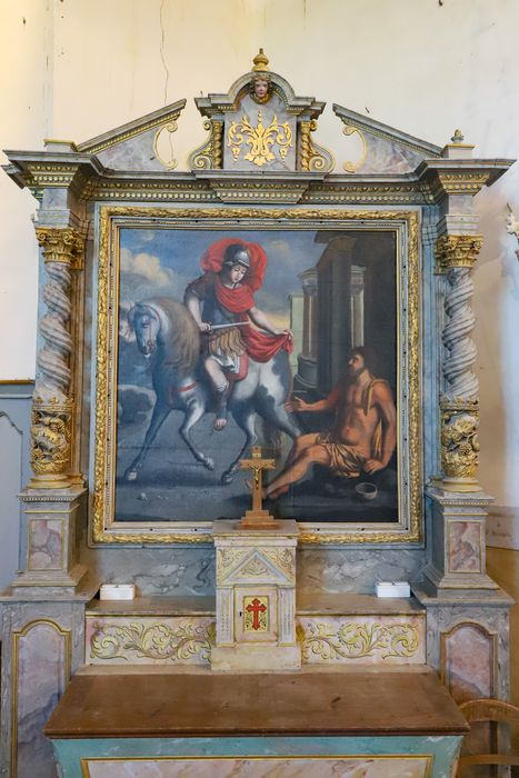 retable latéral sud, tableau : Charité de saint Martin