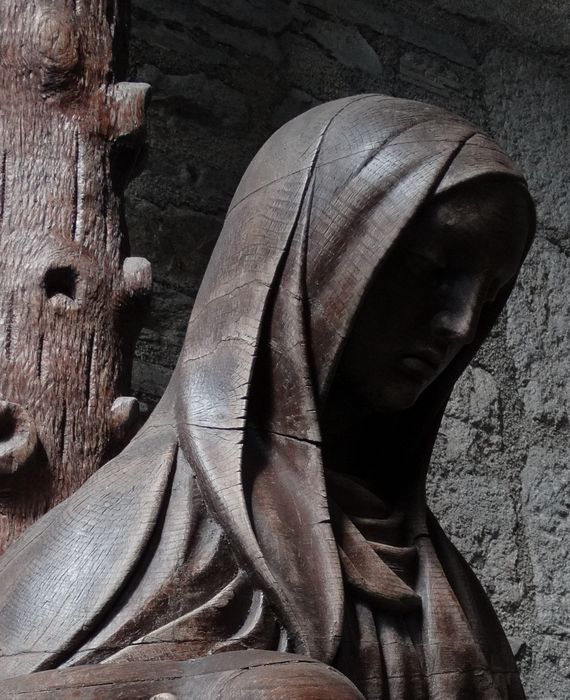groupe sculpté : Déploration sur le Christ mort, détail