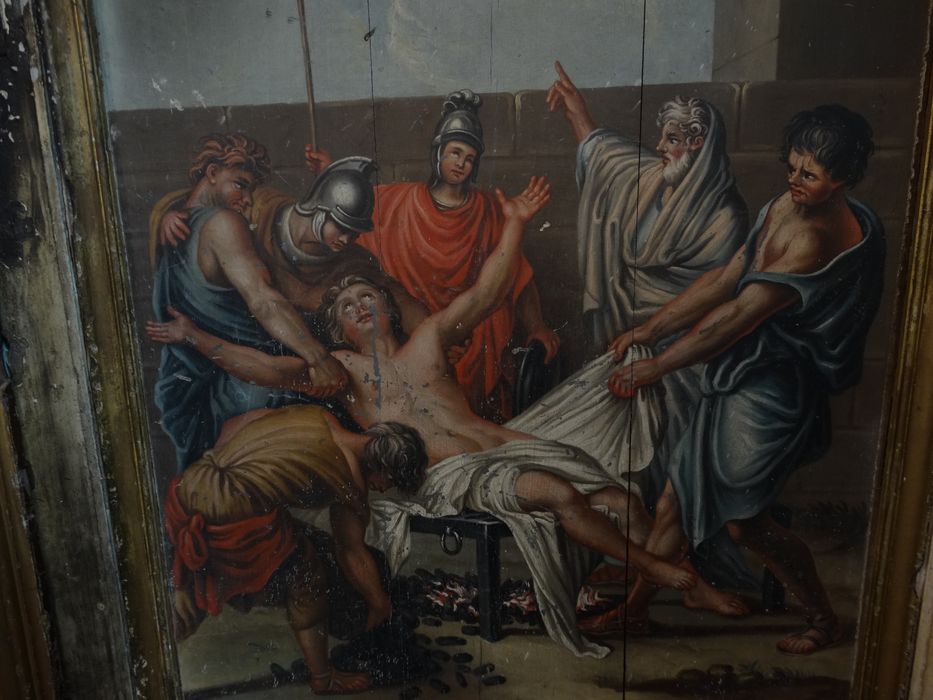 maître-autel, retable, détail d’un vantail de porte