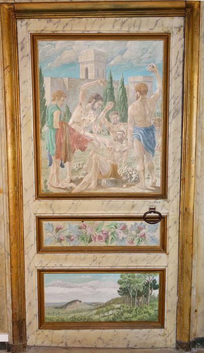 maître-autel, retable, détail d’un vantail de porte