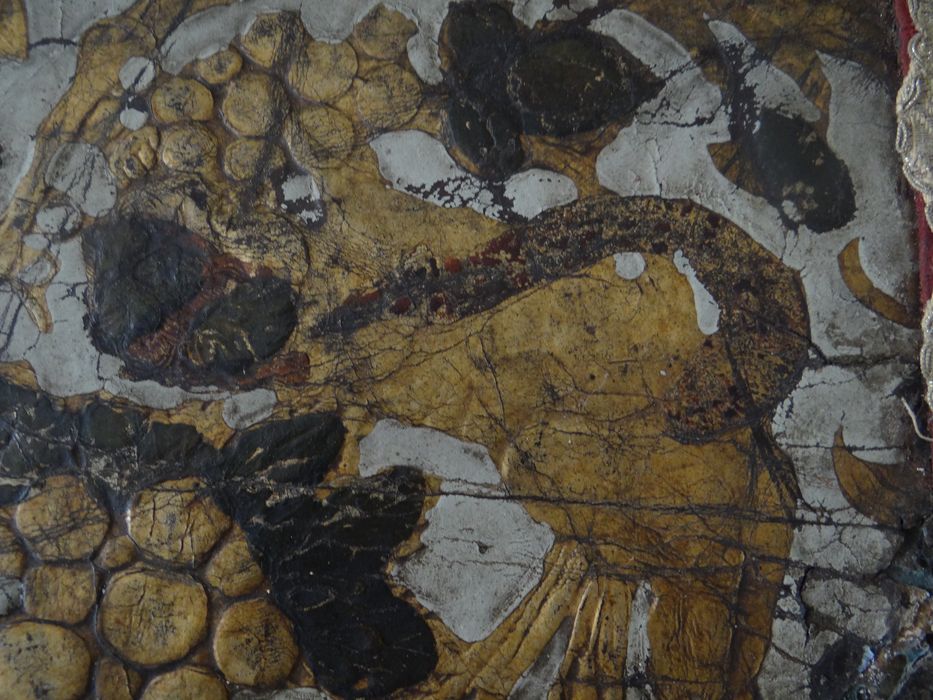 carreau de cuir doré (antependium), détail