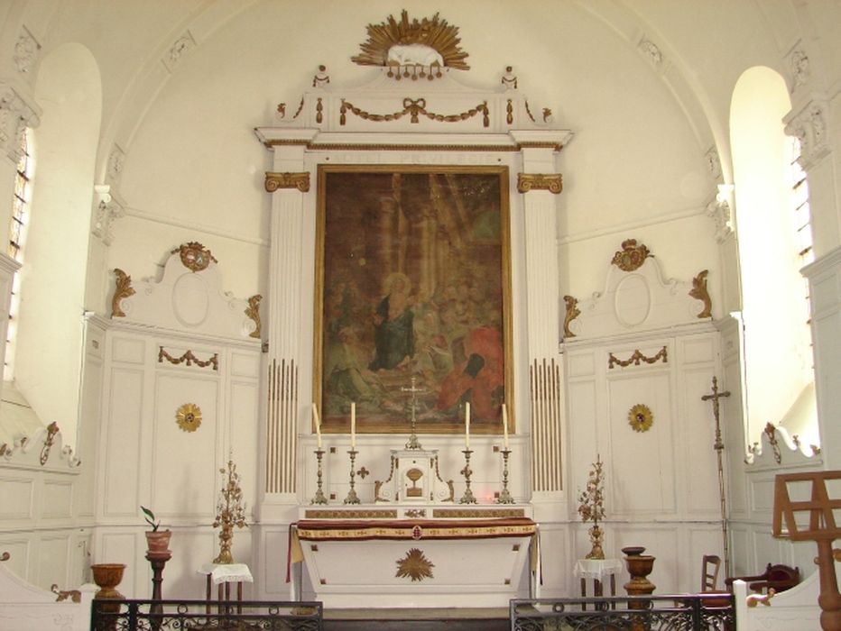 maître-autel, retable, lambris de demi-revêtement