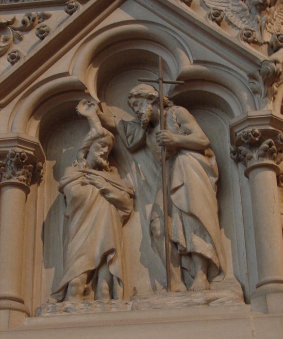 bas-relief : Baptême du Christ