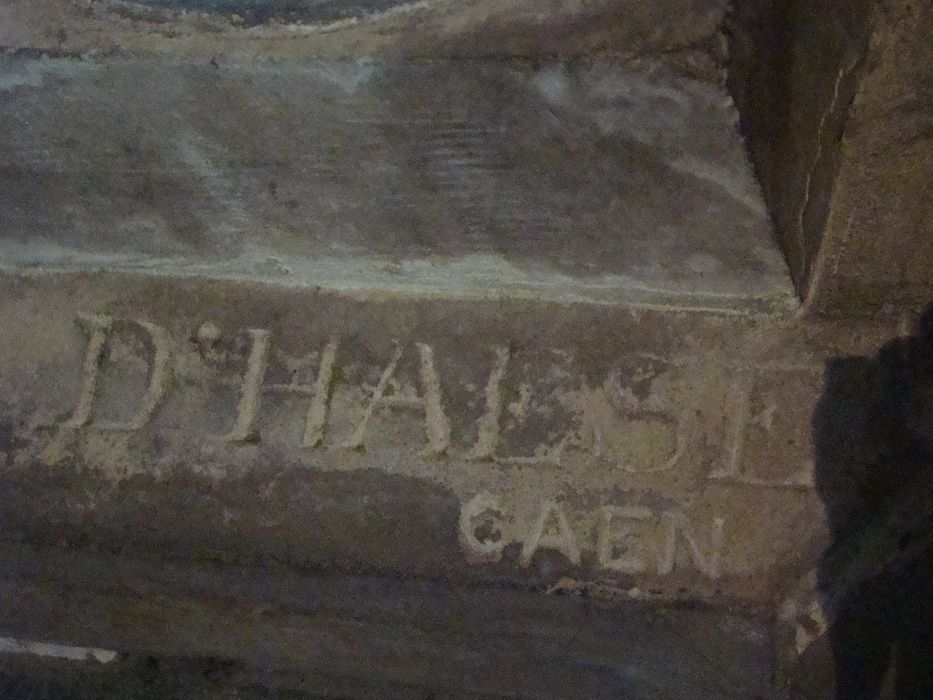 fonts baptismaux, détail de la signature