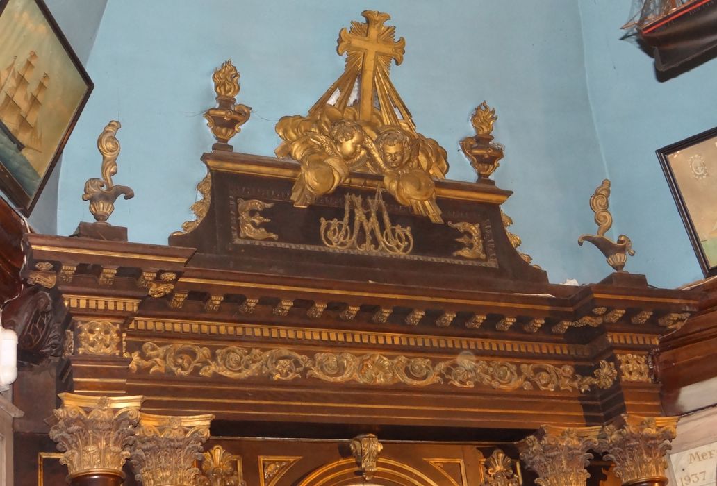 retable de l’autel latéral sud, détail