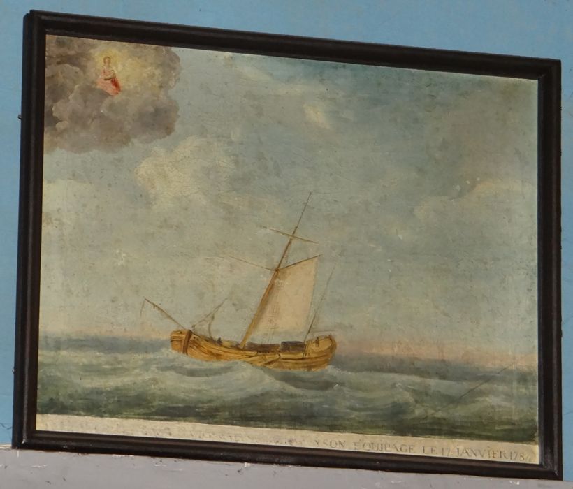tableau ex-voto d'un capitaine et de son équipage