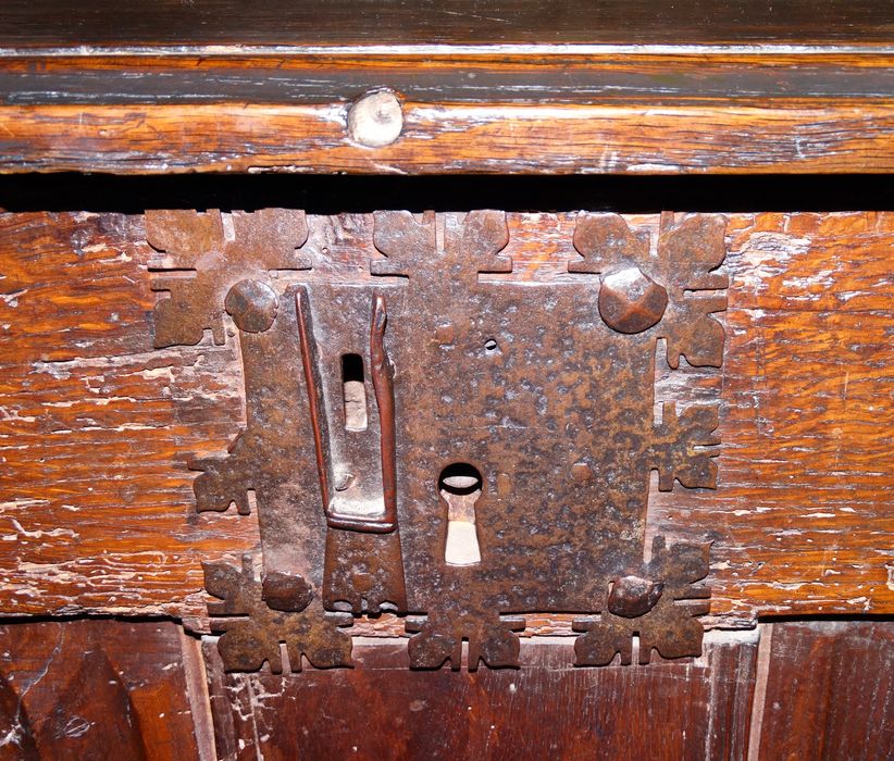 coffre, détail de la serrure
