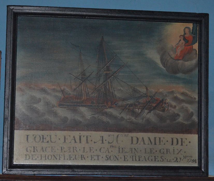 tableau ex-voto du capitaine Jean Le Grix et de son équipage