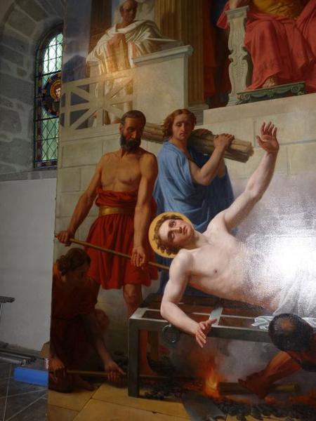 tableau : le Martyre de saint Laurent, vue partielle