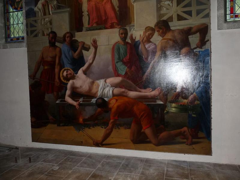 tableau : le Martyre de saint Laurent, vue partielle