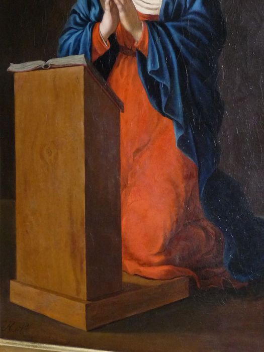 tableau : Vierge de l'Annonciation, détail