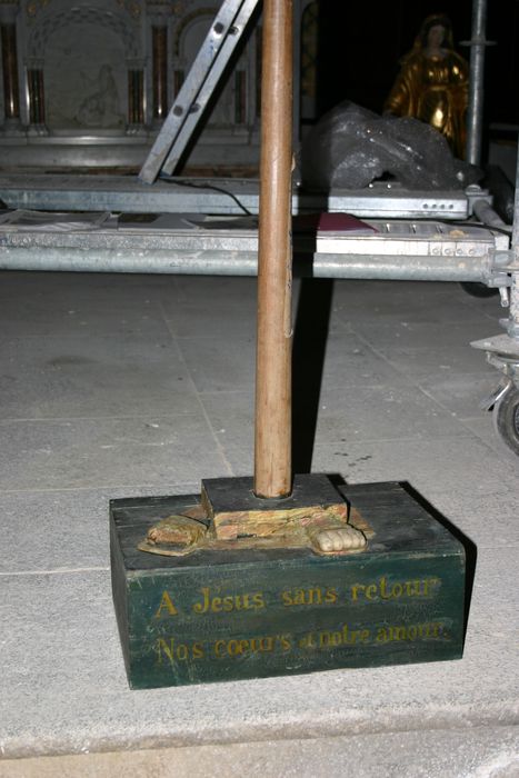 statue : Christ du Sacré-Coeur, détail