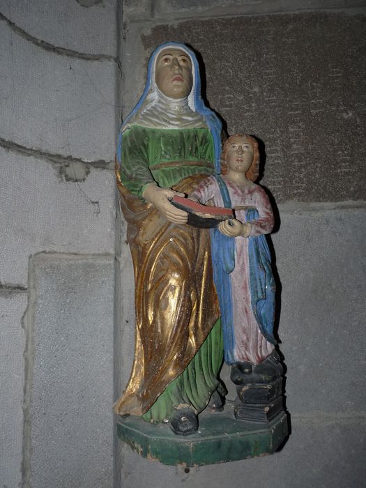 Groupe sculpté : Education de la Vierge