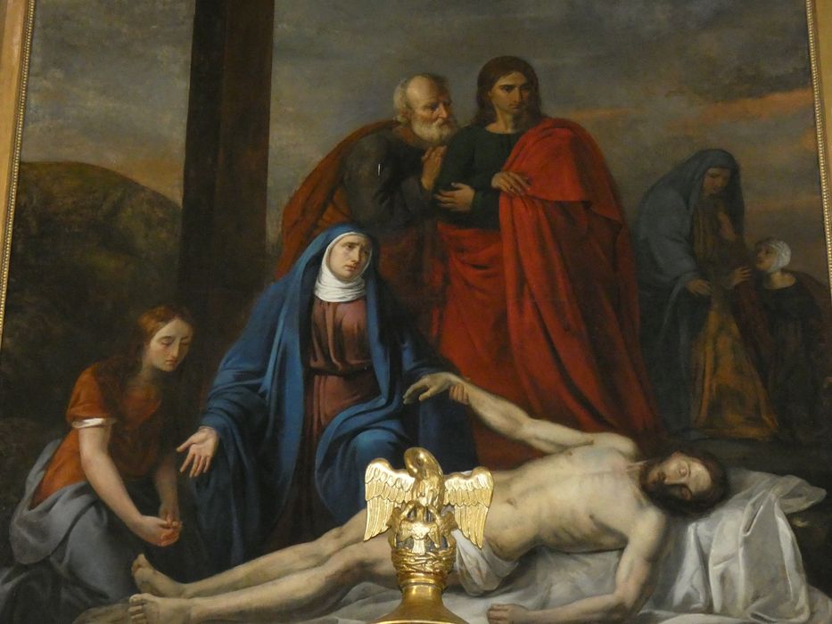 tableau : Déploration sur le Christ mort, vue partielle