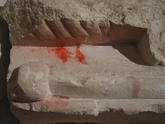 statue : Christ en croix, détail - © Ministère de la Culture (France), Conservation des antiquités et objets d'art de Charente, tous droits réservés