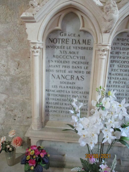 autel de Notre Dame, détail