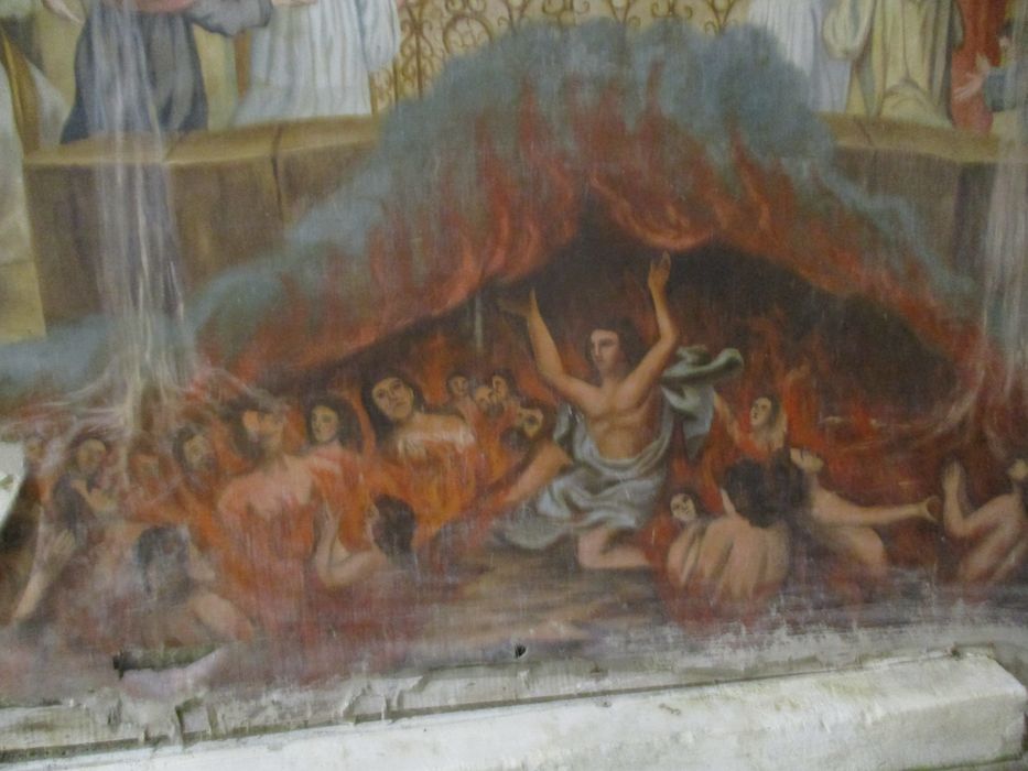 Tableau : L'Eucharistie, détail