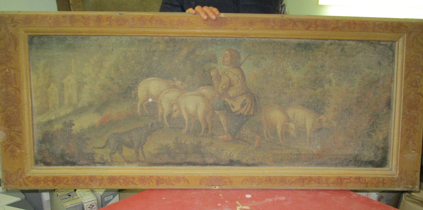 tableau (dessus-de-porte) : Un bon pasteur