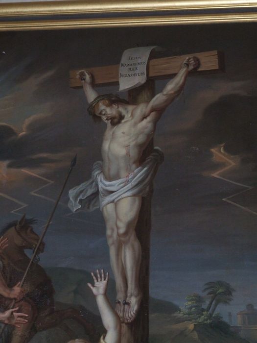 tableau : Crucifixion (la), vue partielle