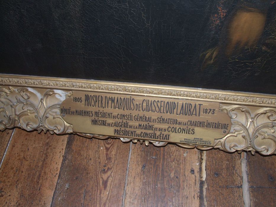 tableau : Portrait de Chasseloup-Laubat, détail du cartouche