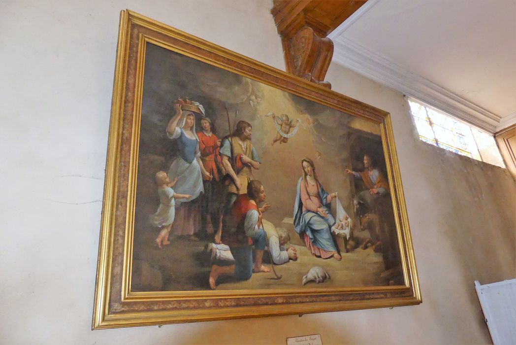 tableau : Adoration des bergers - © Ministère de la Culture (France), Conservation des antiquités et des objets d’art de Charente-Maritime – Tous droits réservés 