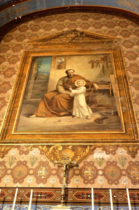 peinture monumentale (peintures murales) ; tableau (toile marouflée) : Saint Joseph et l'Enfant Jésus