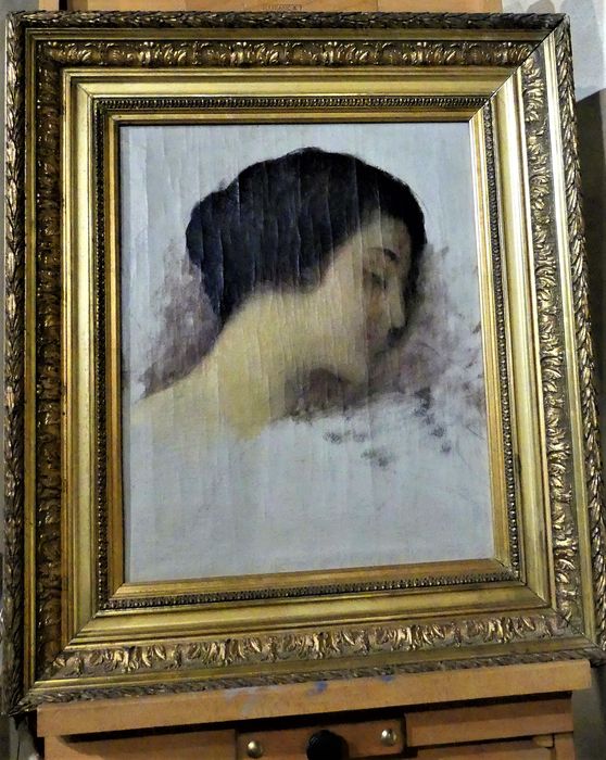 tableau, cadre : Jeune femme endormie