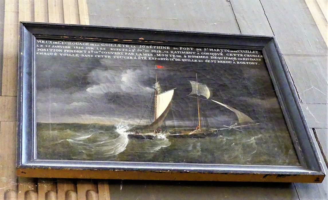 ex-voto, tableau : échouage de la goélette la Joséphine