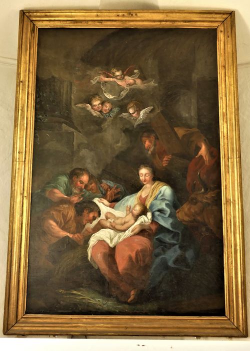 tableau : Adoration des bergers - © Ministère de la Culture (France), Conservation des antiquités et des objets d’art de Charente-Maritime – Tous droits réservés 