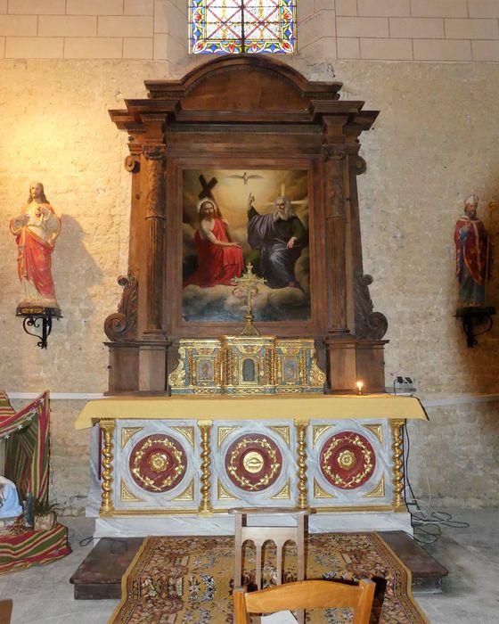 autel (maître-autel), retable, tabernacle et tableau : La Trinité