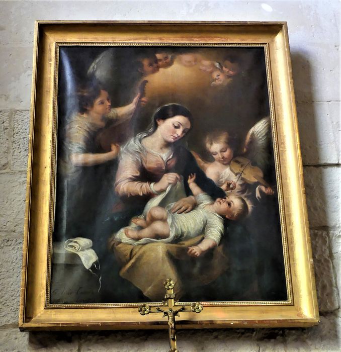 tableau ex-voto : La Vierge et l'Enfant - © Ministère de la Culture (France), Conservation des antiquités et des objets d’art de Charente-Maritime – Tous droits réservés 