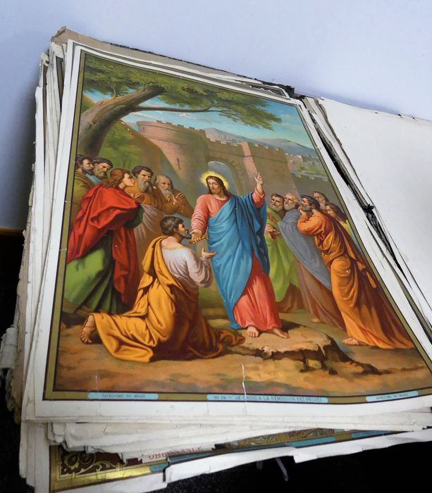 estampes (chromolithographies) : Catéchisme en images