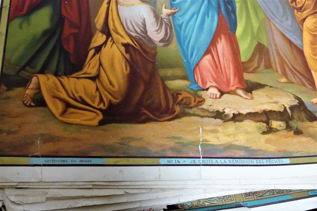 estampes (chromolithographies) : Catéchisme en images
