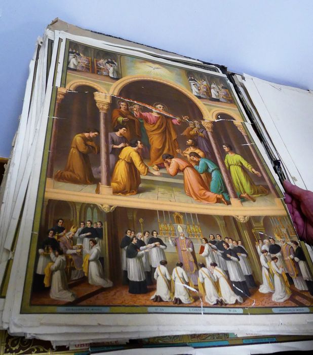 estampes (chromolithographies) : Catéchisme en images