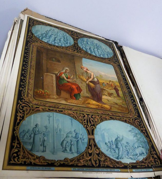estampes (chromolithographies) : Catéchisme en images
