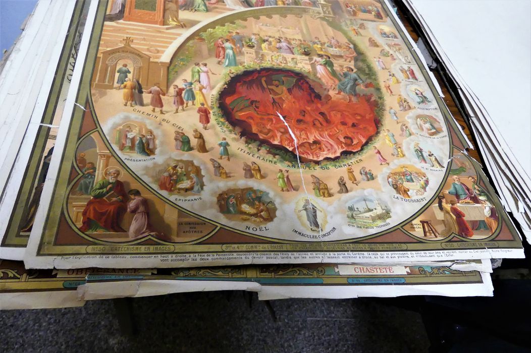 estampes (chromolithographies) : Catéchisme en images