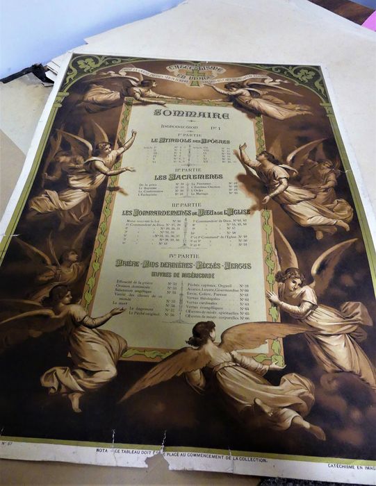 estampes (chromolithographies) : Catéchisme en images