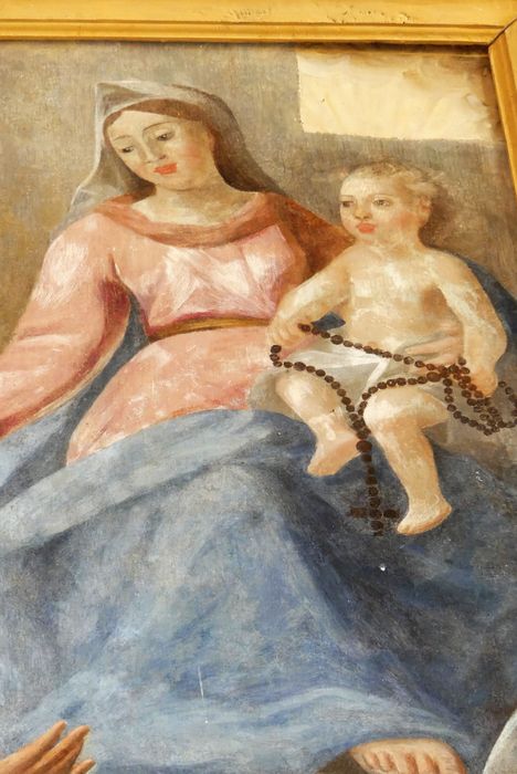 tableau : Donation du rosaire, vue partielle