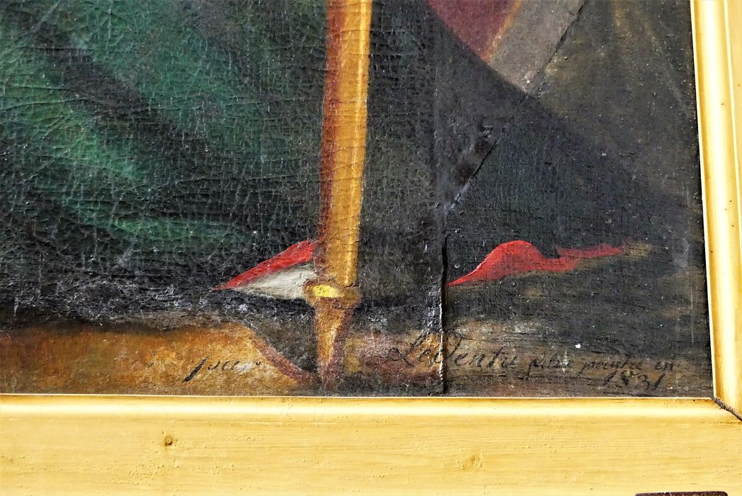 tableau : Saint Nicola, détail de la signature