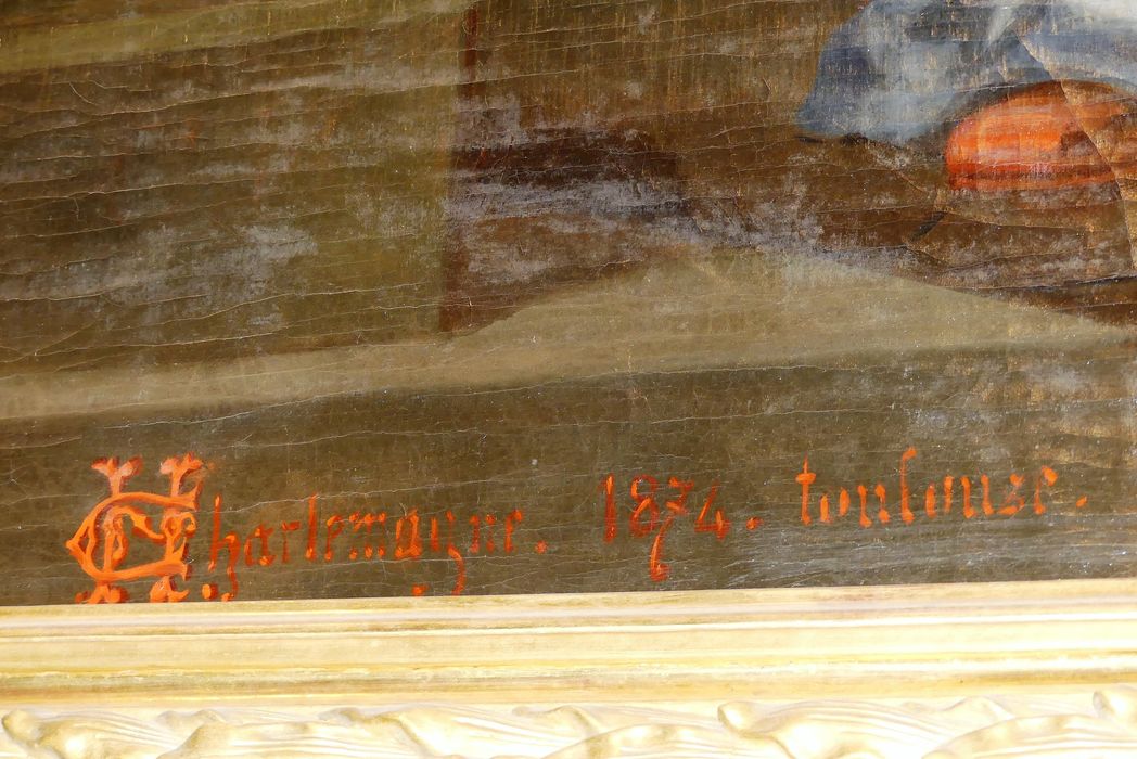tableau : saint Médard, détail de l’inscription