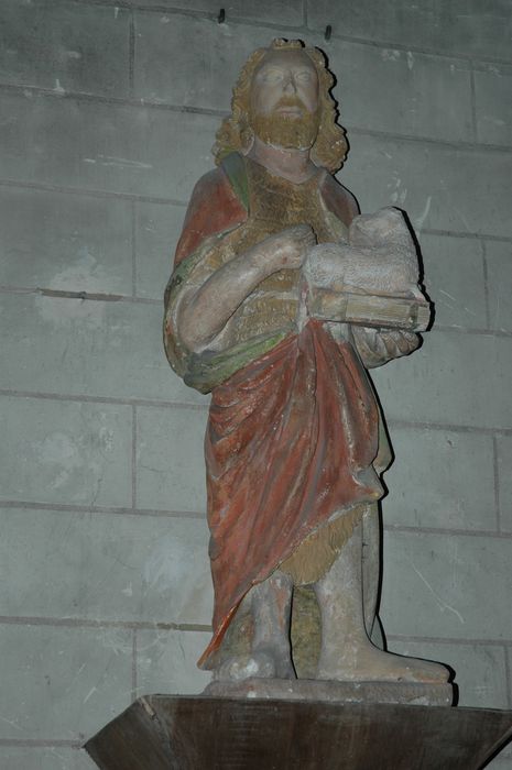 Statue de saint Jean-Baptiste - © Ministère de la Culture (France), Conservation des antiquités et des objets d'art du Cher, tous droits réservés 