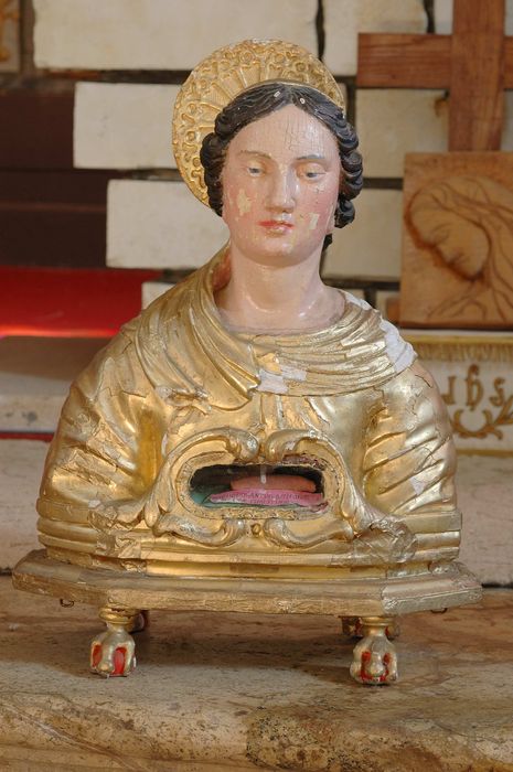 Buste-reliquaire de sainte Christine - © Ministère de la Culture (France), Conservation des antiquités et des objets d'art du Cher – Tous droits réservés 