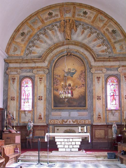 Retable du maître-autel - © Ministère de la Culture (France), Conservation des antiquités et des objets d'art du Cher, tous droits réservés 