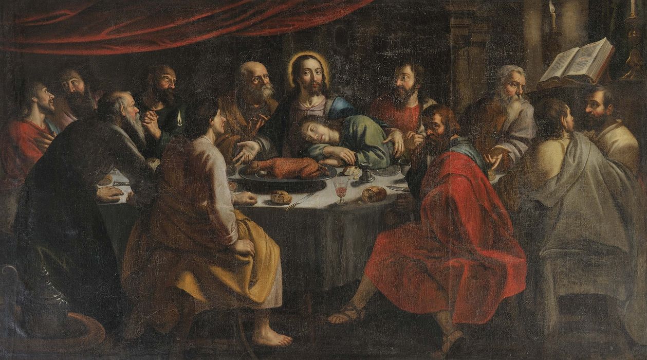 tableau, cadre : la Cène - © Ministère de la Culture (France), Conservation des antiquités et des objets d'art du Cher, tous droits réservés 