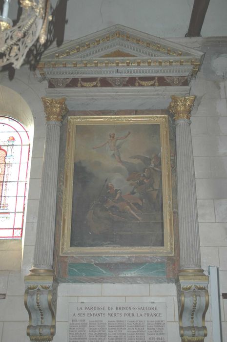 Retable avec sa toile. Tableau : La Résurrection du Christ