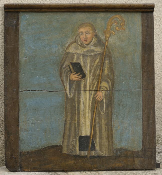 panneau de bois peint : Saint Bernard - © Ministère de la Culture (France), Conservation des antiquités et des objets d'art du Cher – Tous droits réservés 
