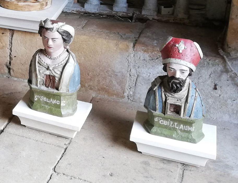 bustes-reliquaires saint Guillaume et sainte Solange - © Ministère de la Culture (France), Conservation des antiquités et des objets d'art du Cher, tous droits réservés 