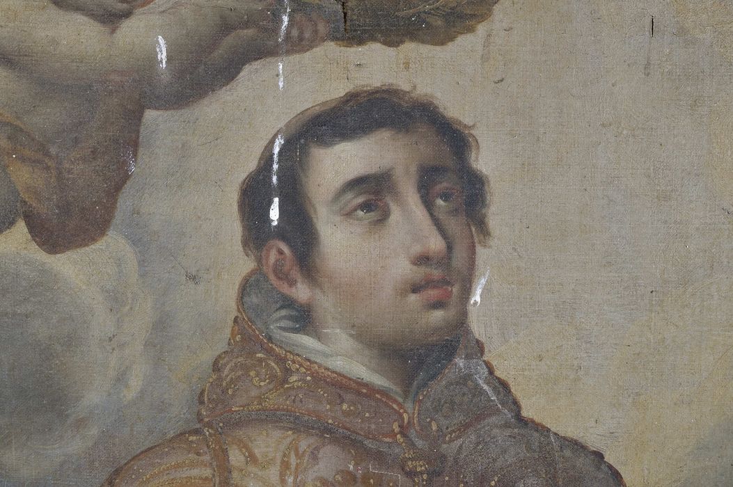 Tableau : Saint Laurent, détail - © Ministère de la Culture (France), Conservation des antiquités et des objets d'art du Cher, tous droits réservés 