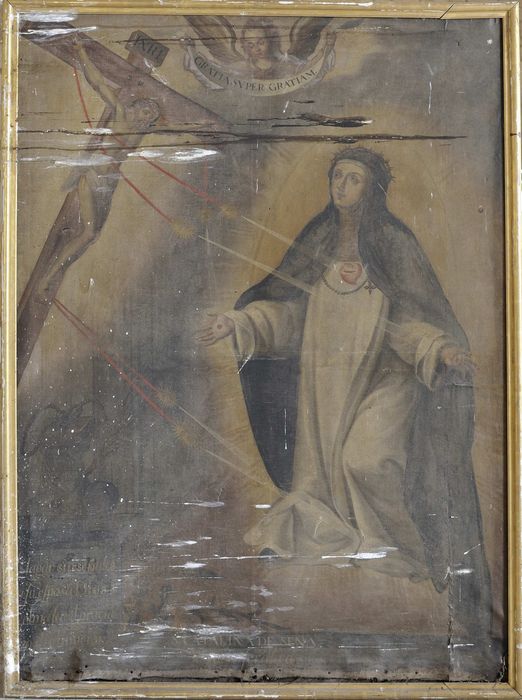 Tableau : Sainte Catherine de Sienne - © Ministère de la Culture (France), Conservation des antiquités et des objets d'art du Cher, tous droits réservés 